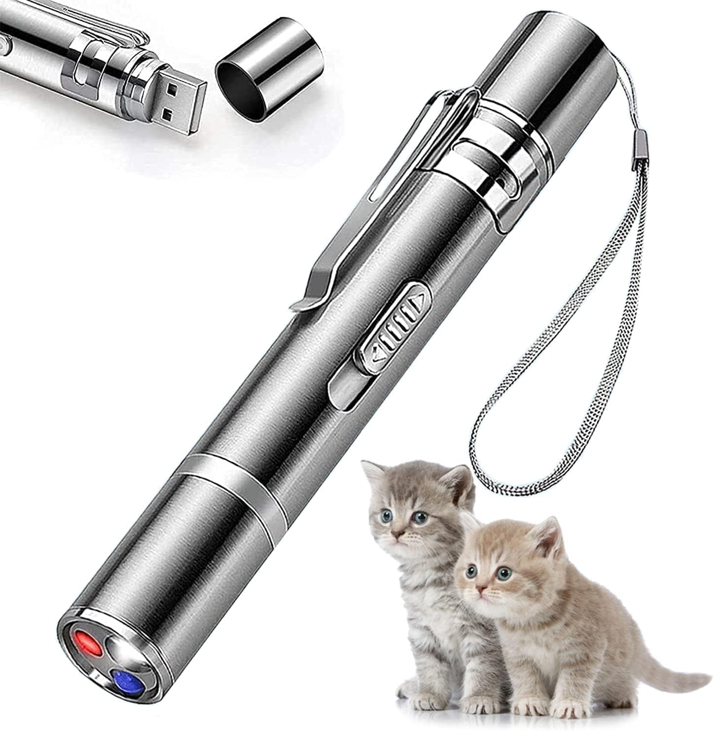 Cat Laser Pointer Rechargeable Interactive Toy for Cats and Dogs