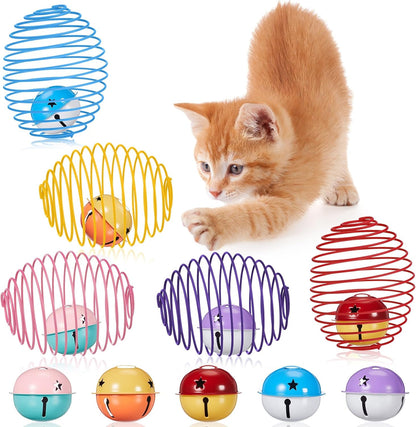 Cat Spring Balls Interactive Toy Set for Kittens and Cats