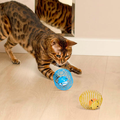 Cat Spring Balls Interactive Toy Set for Kittens and Cats
