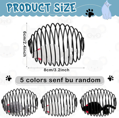 Cat Spring Balls Interactive Toy Set for Kittens and Cats