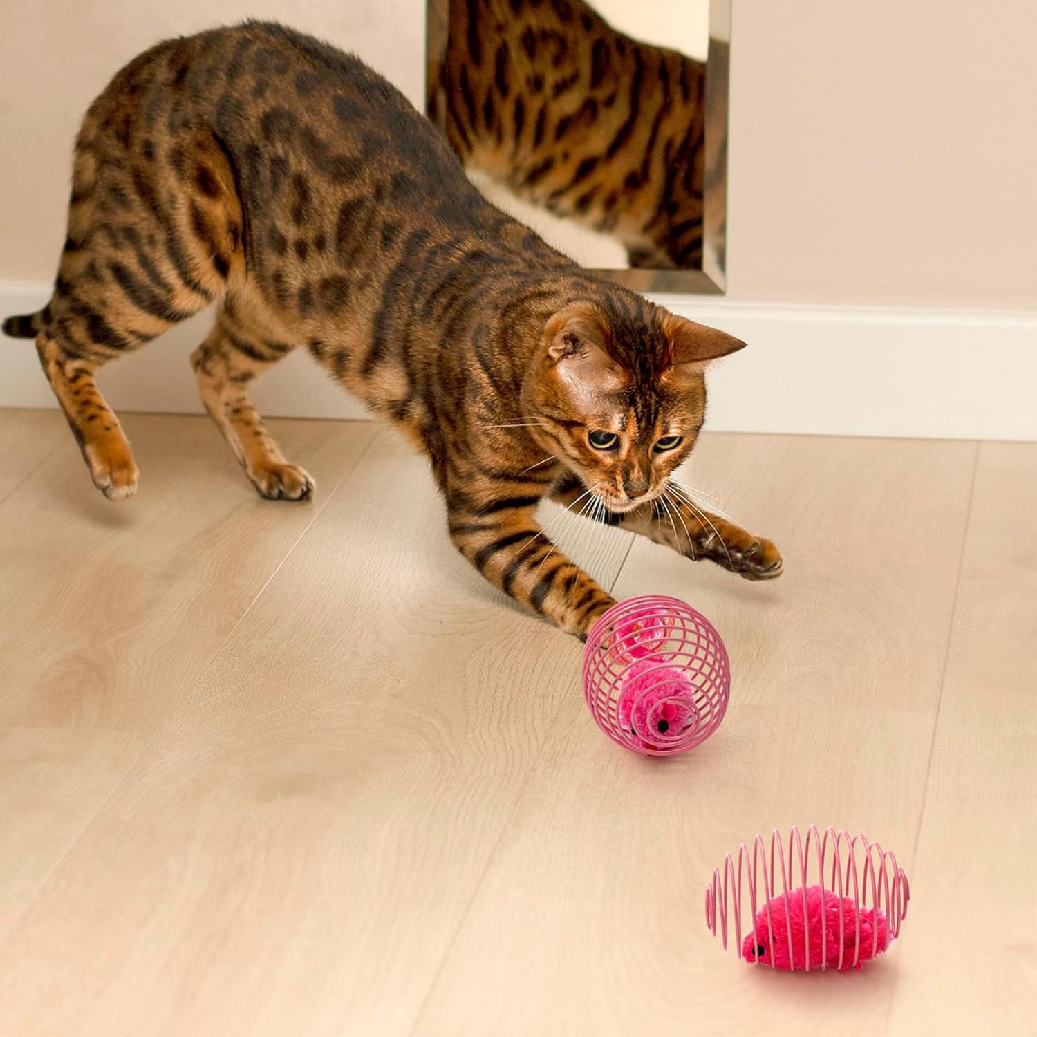 Cat Spring Balls Interactive Toy Set for Kittens and Cats