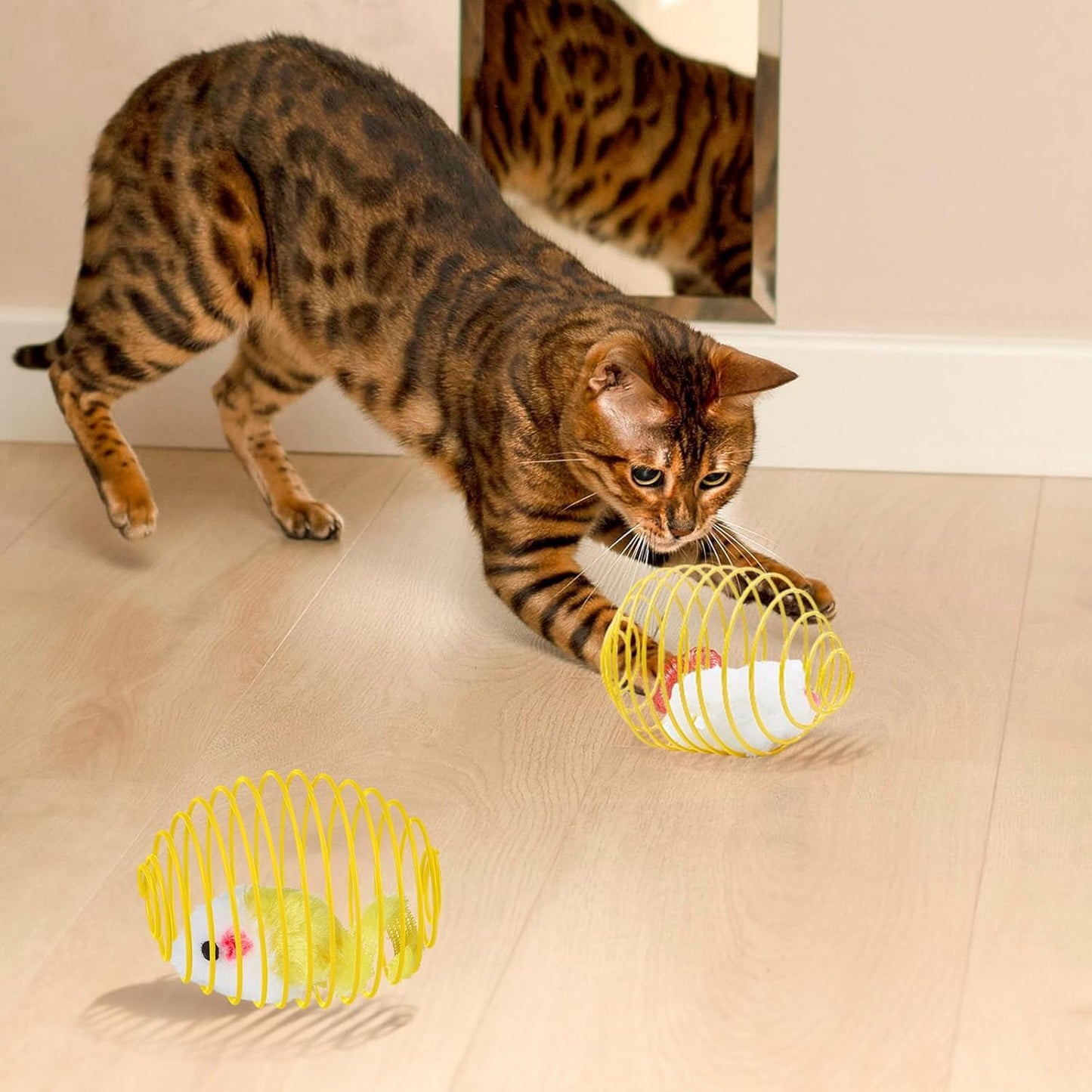 Cat Spring Balls Interactive Toy Set for Kittens and Cats