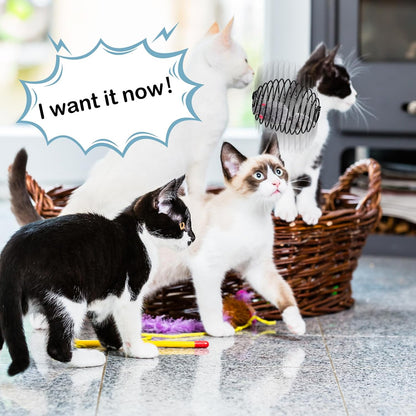 Cat Spring Balls Interactive Toy Set for Kittens and Cats