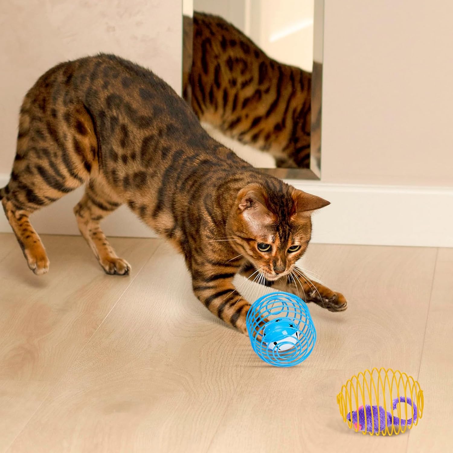 Cat Spring Balls Interactive Toy Set for Kittens and Cats