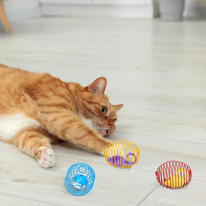 Cat Spring Balls Interactive Toy Set for Kittens and Cats