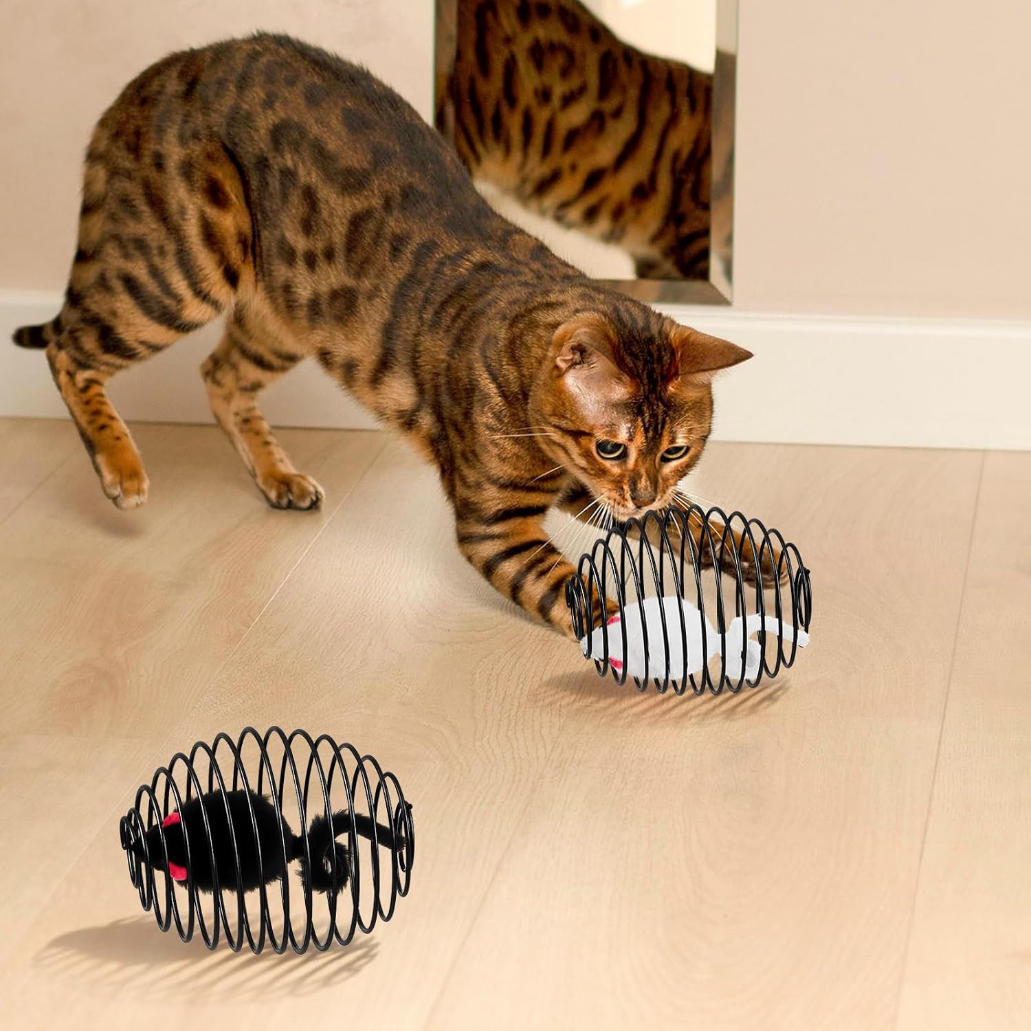 Cat Spring Balls Interactive Toy Set for Kittens and Cats