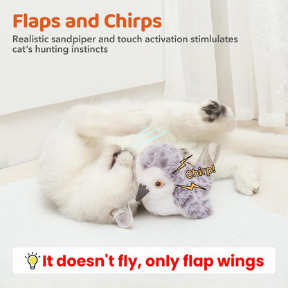 Cat Toy Flapping Bird Rechargeable Interactive Kicker Catnip Toy