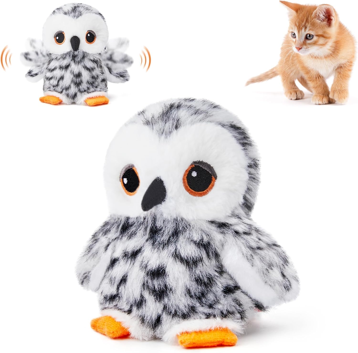 Cat Toy Flapping Bird Rechargeable Interactive Kicker Catnip Toy