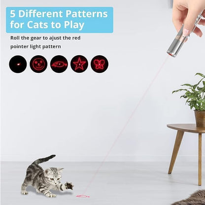 Cat Toy Laser Light Rechargeable Stainless Steel