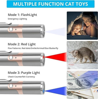 Cat Toy Laser Light Rechargeable Stainless Steel