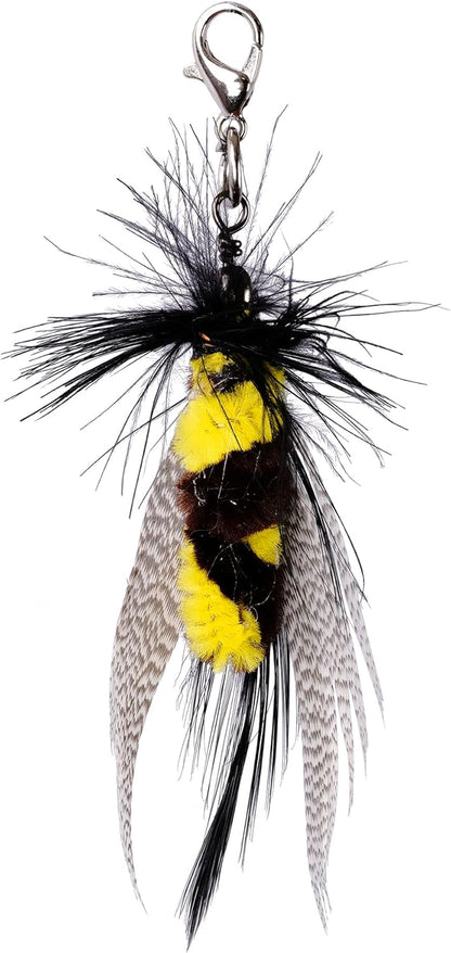 Cat Wand Toy 2 in 1 with Teaser, Spring Steel Wire, and Feather Refills