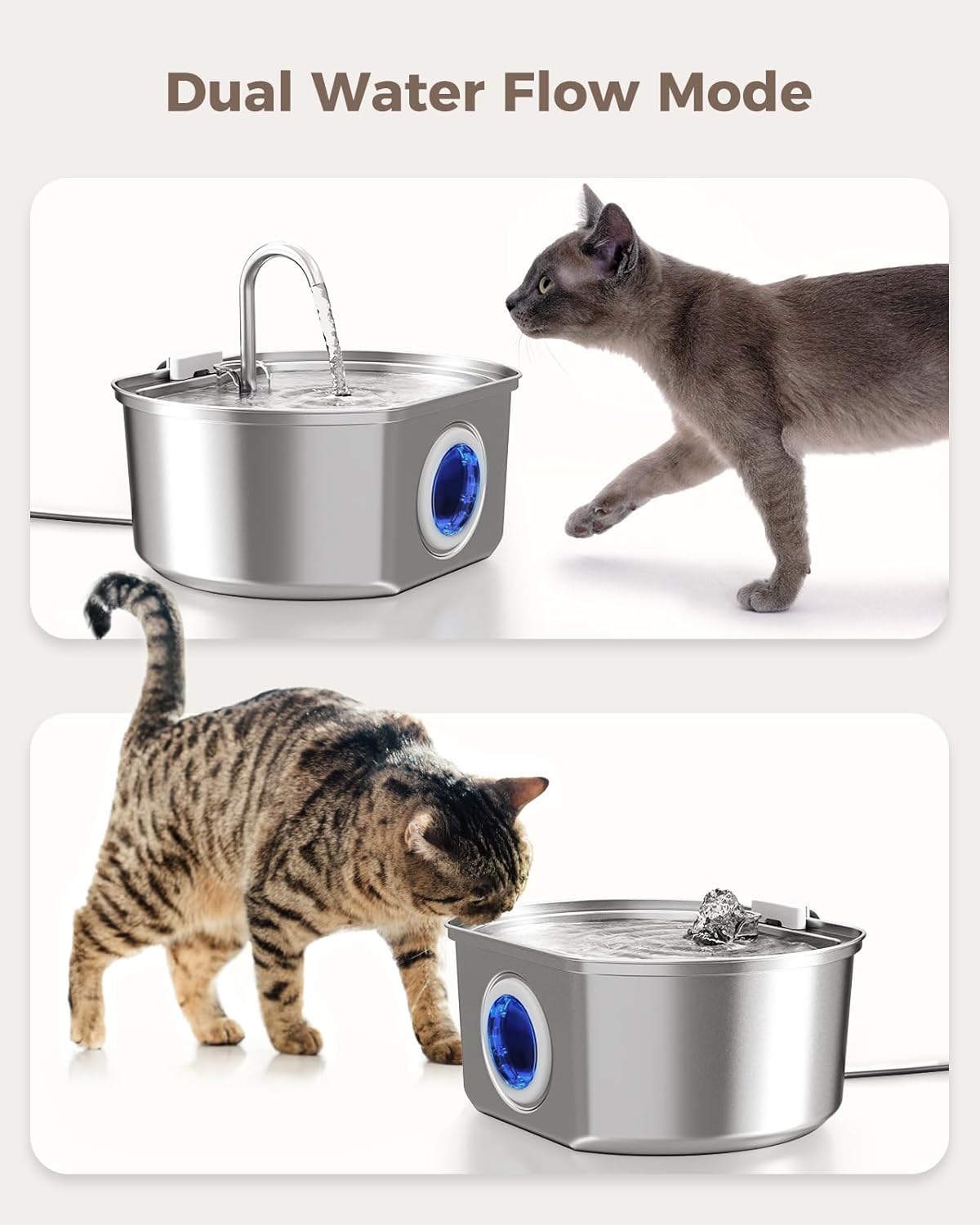 Cat Water Fountain Automatic Dispenser Bowl Pet Drinking Supplies