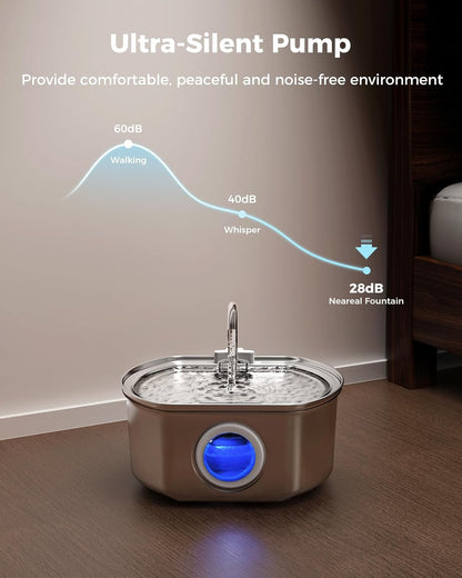 Cat Water Fountain Automatic Dispenser Bowl Pet Drinking Supplies