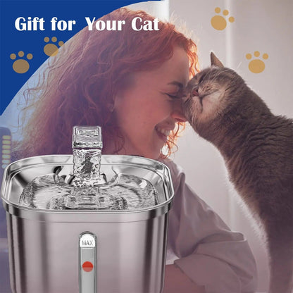 Cat Water Fountain Stainless Steel Dispenser