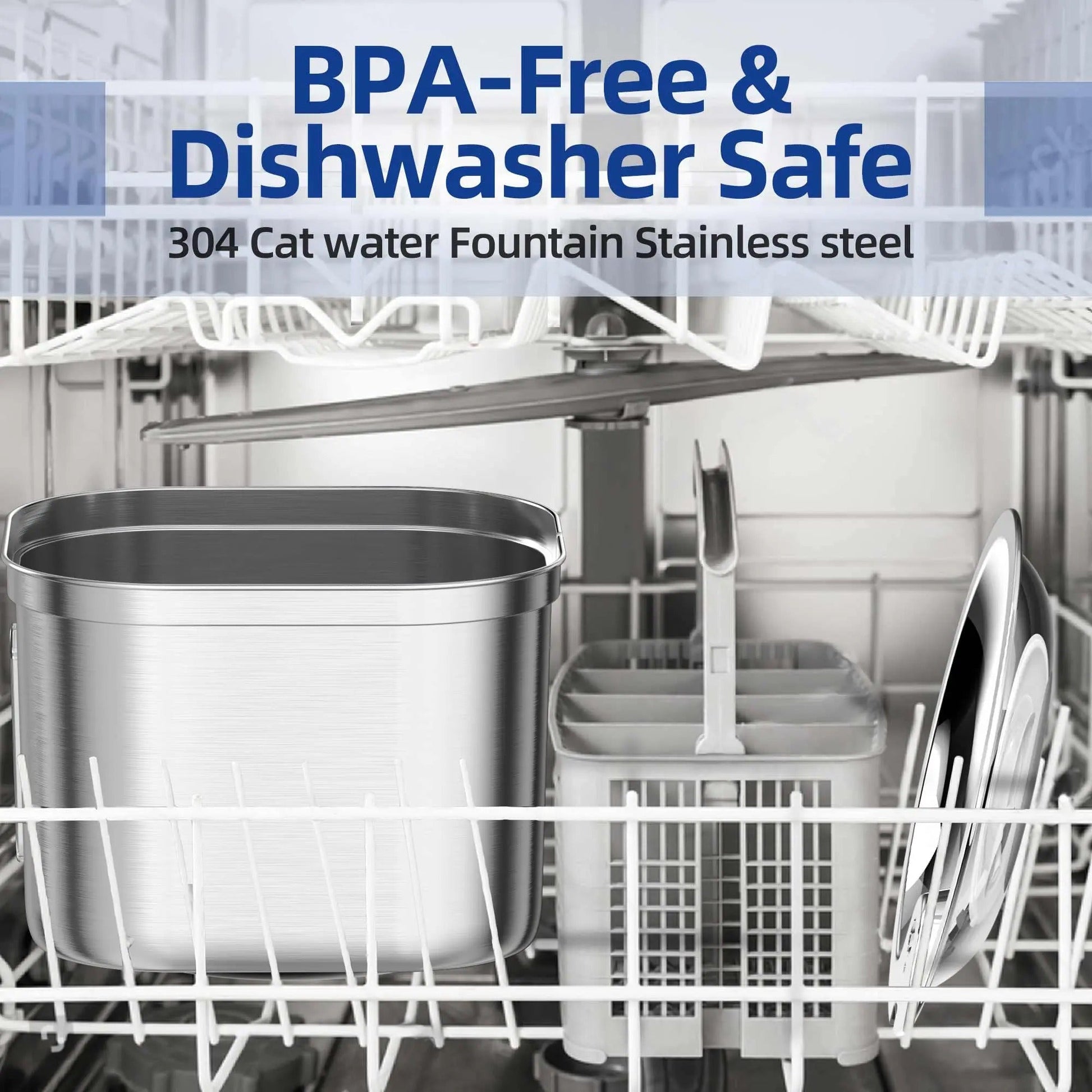 Cat Water Fountain Stainless Steel Dispenser