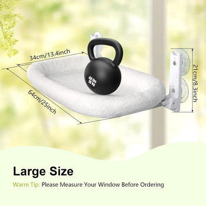 Cat Window Perch Hammock Foldable Bed with Suction Cups and Frame