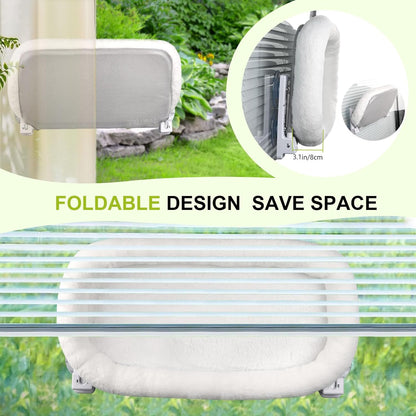 Cat Window Perch Hammock Foldable Bed with Suction Cups and Frame