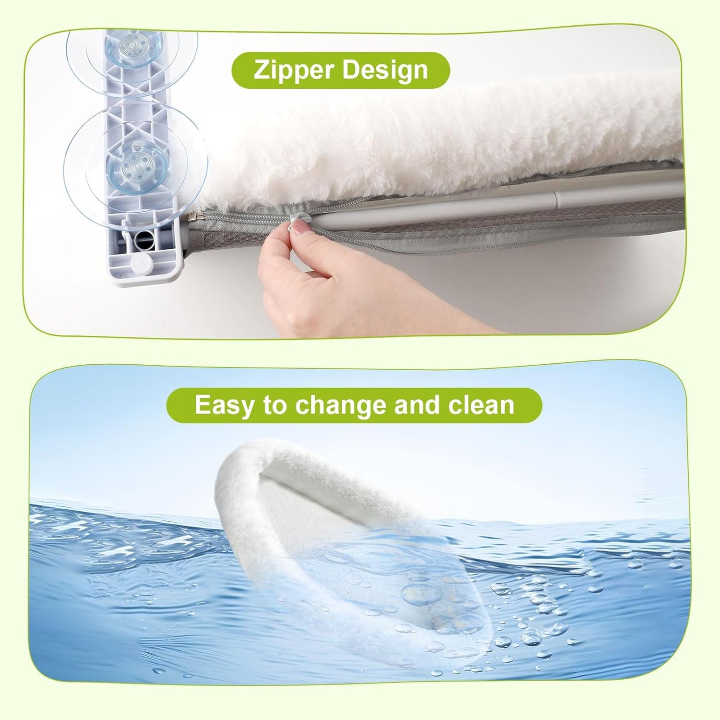 Cat Window Perch Hammock Foldable Bed with Suction Cups and Frame