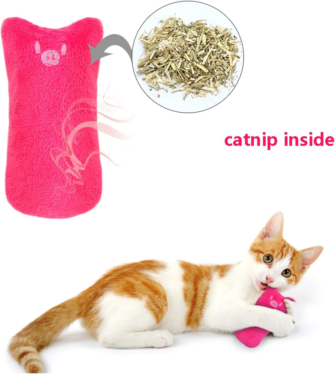 Catnip Toy Mice for Cats 5 Pack Bite Resistant Chew Teething Toys
