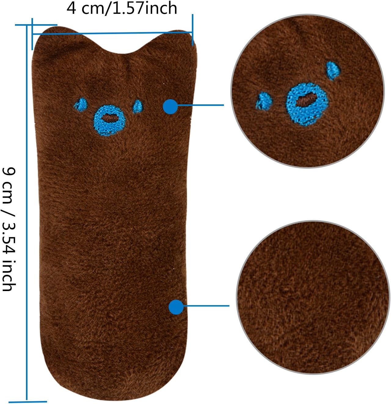 Catnip Toy Mice for Cats 5 Pack Bite Resistant Chew Teething Toys