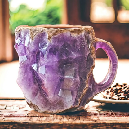 Coffee Mug Natural Crystal Stone Design
