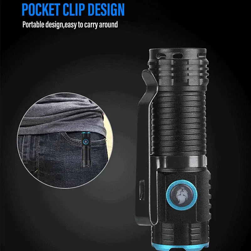Compact Rechargeable LED Flashlight Torch