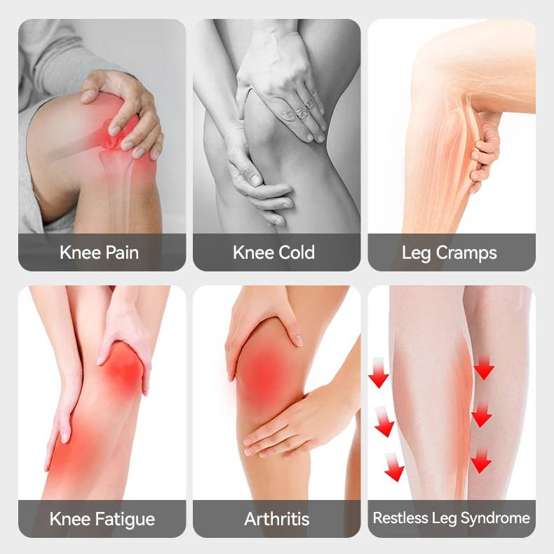 Cordless Knee Massager with Heat and Vibration