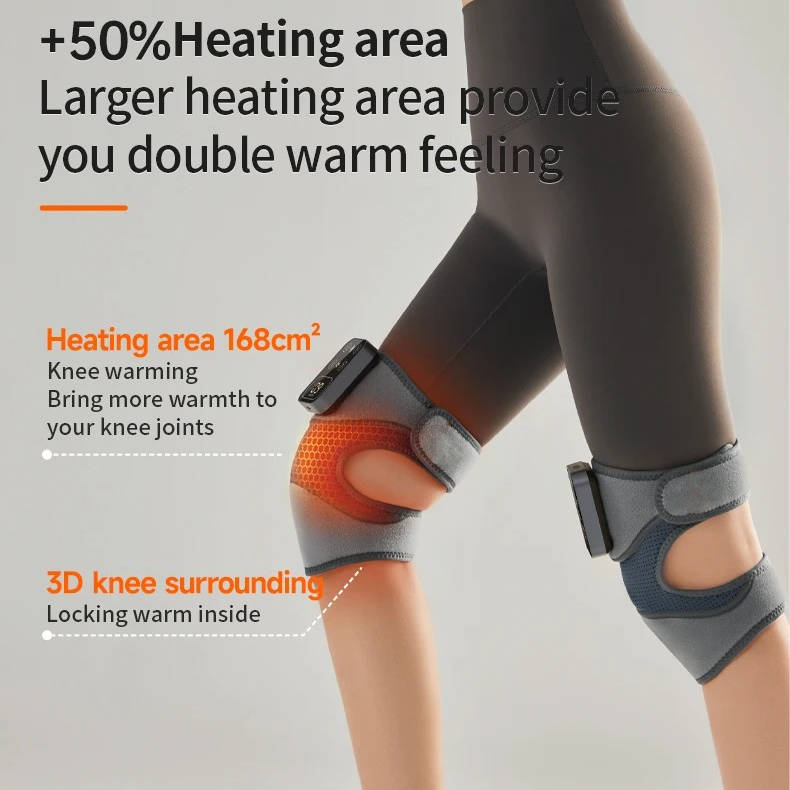 Cordless Knee Massager with Heat and Vibration