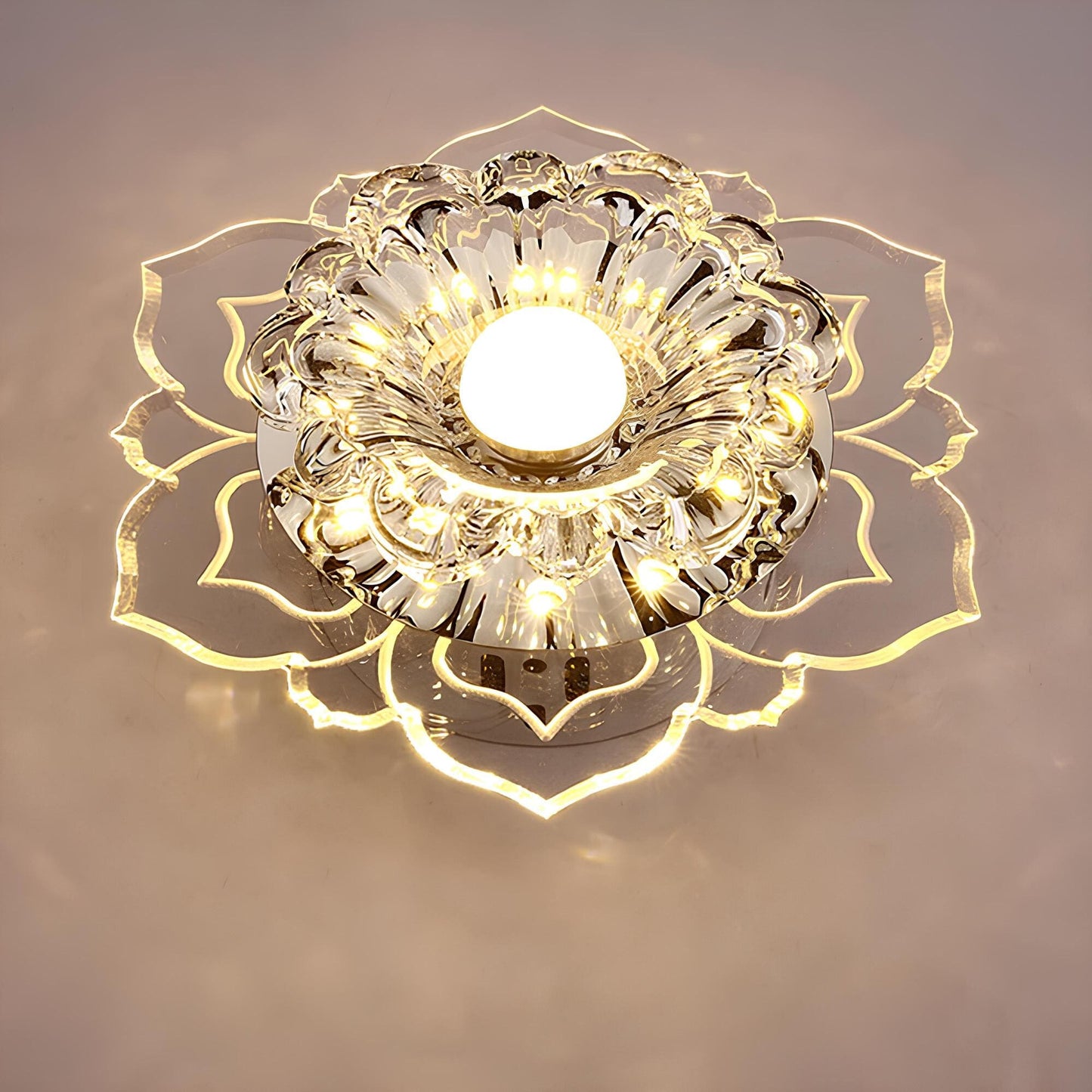 LED Ceiling Light - Elegant Crystal Design for Home and Office Decor