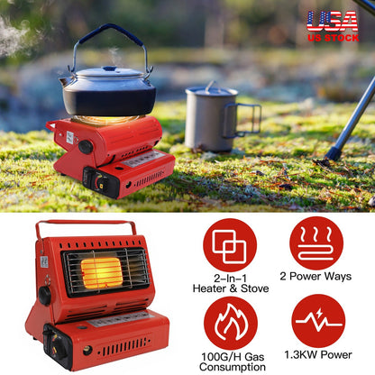 Butane Burner Heater Portable Outdoor Cooking Stove for Camping Fishing