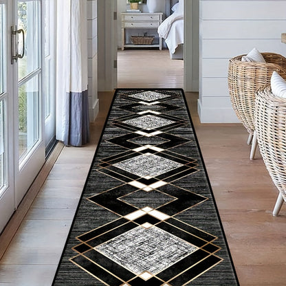 Velvet Hallway Mat for Home Entryway Soft Stylish Floor Rug
