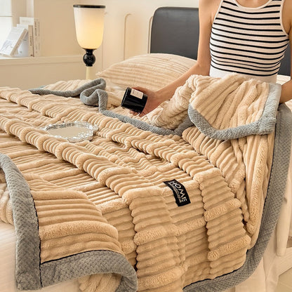 Soft Fleece Heat Blanket for Cozy Warmth at Home or Office