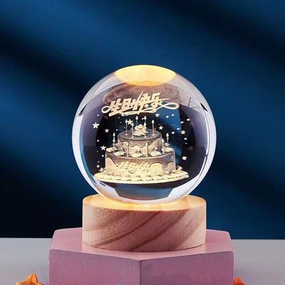 3D Crystal Night Light Lamp for Home Decor - Magical 3D Effect
