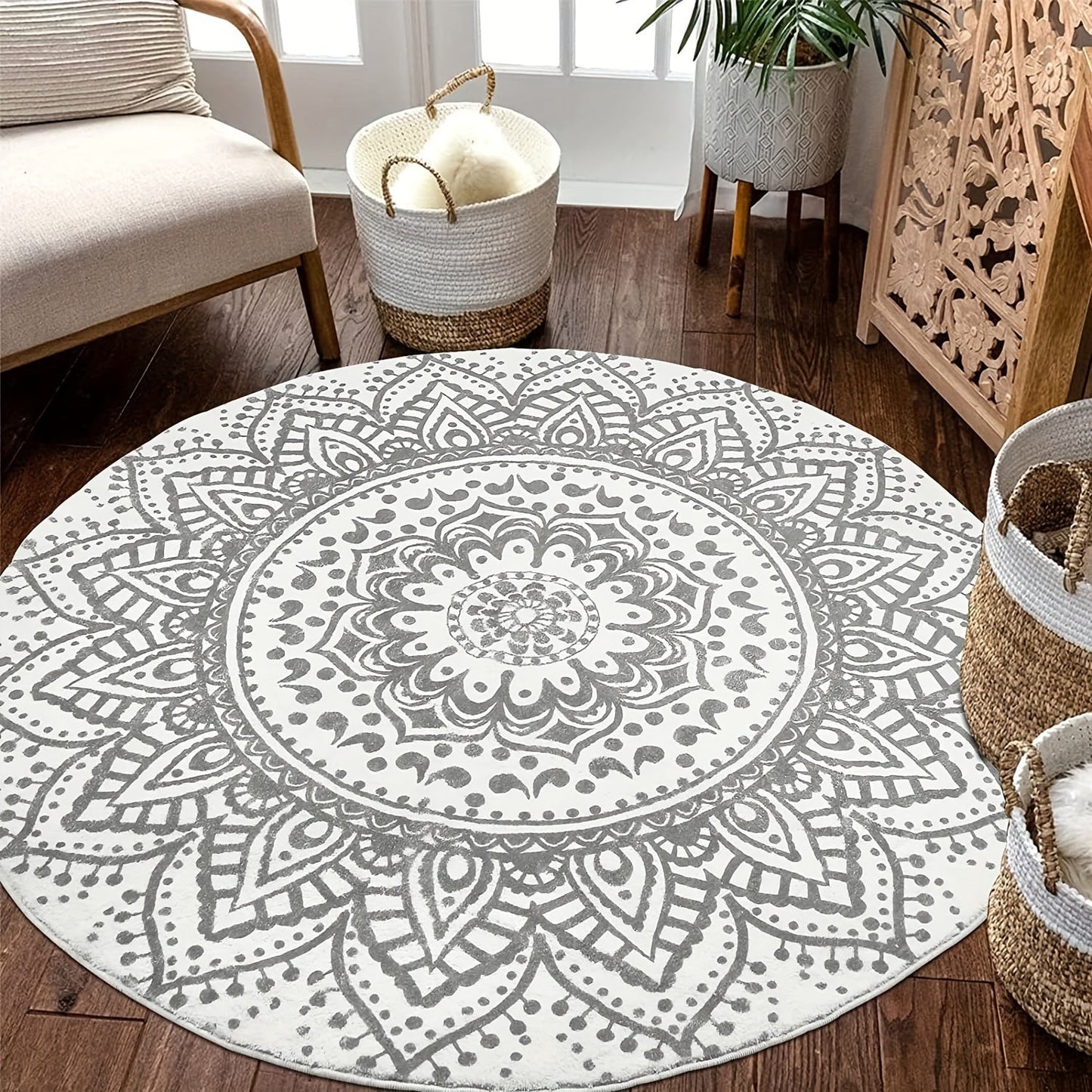 Bohemian Non-Slip Area Rug for Living Room and Home Decor