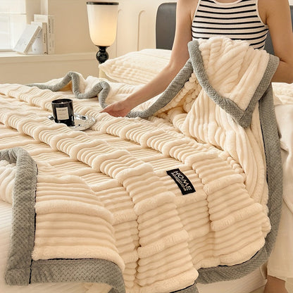Soft Fleece Heat Blanket for Cozy Warmth at Home or Office