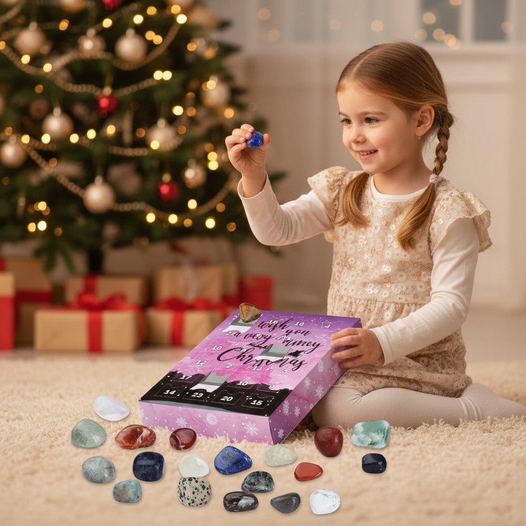 Stones Crystals Advent Calendar 2025 Christmas Gift - 24 Days