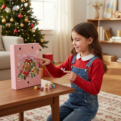 Girls christmas advent Calendar Gift  24 Surprise Ornaments
