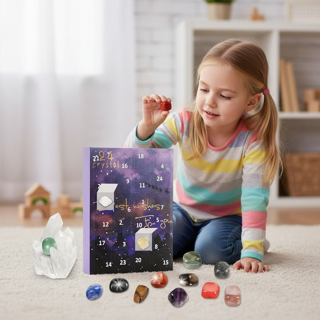 Stones Crystals Advent Calendar 2025 Christmas Gift - 24 Days