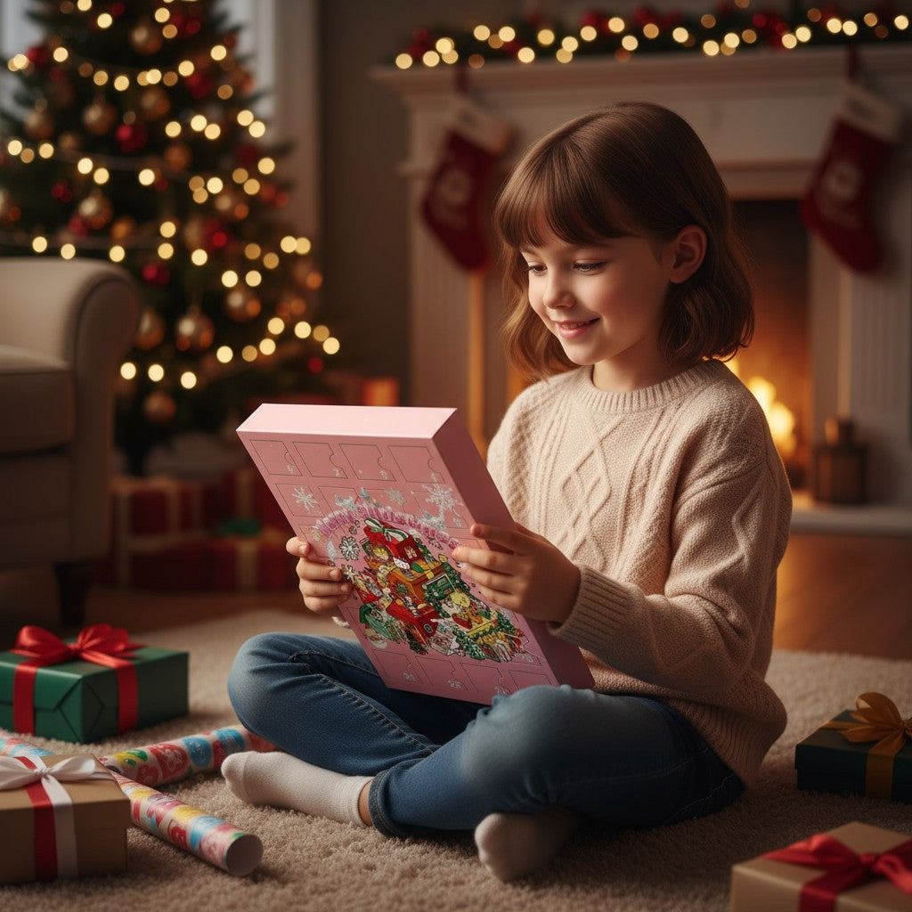 Girls christmas advent Calendar Gift  24 Surprise Ornaments