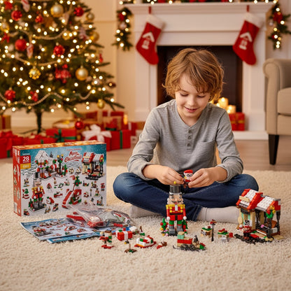 Building Block Christmas Advent Calendar 2025 Gift For Kids