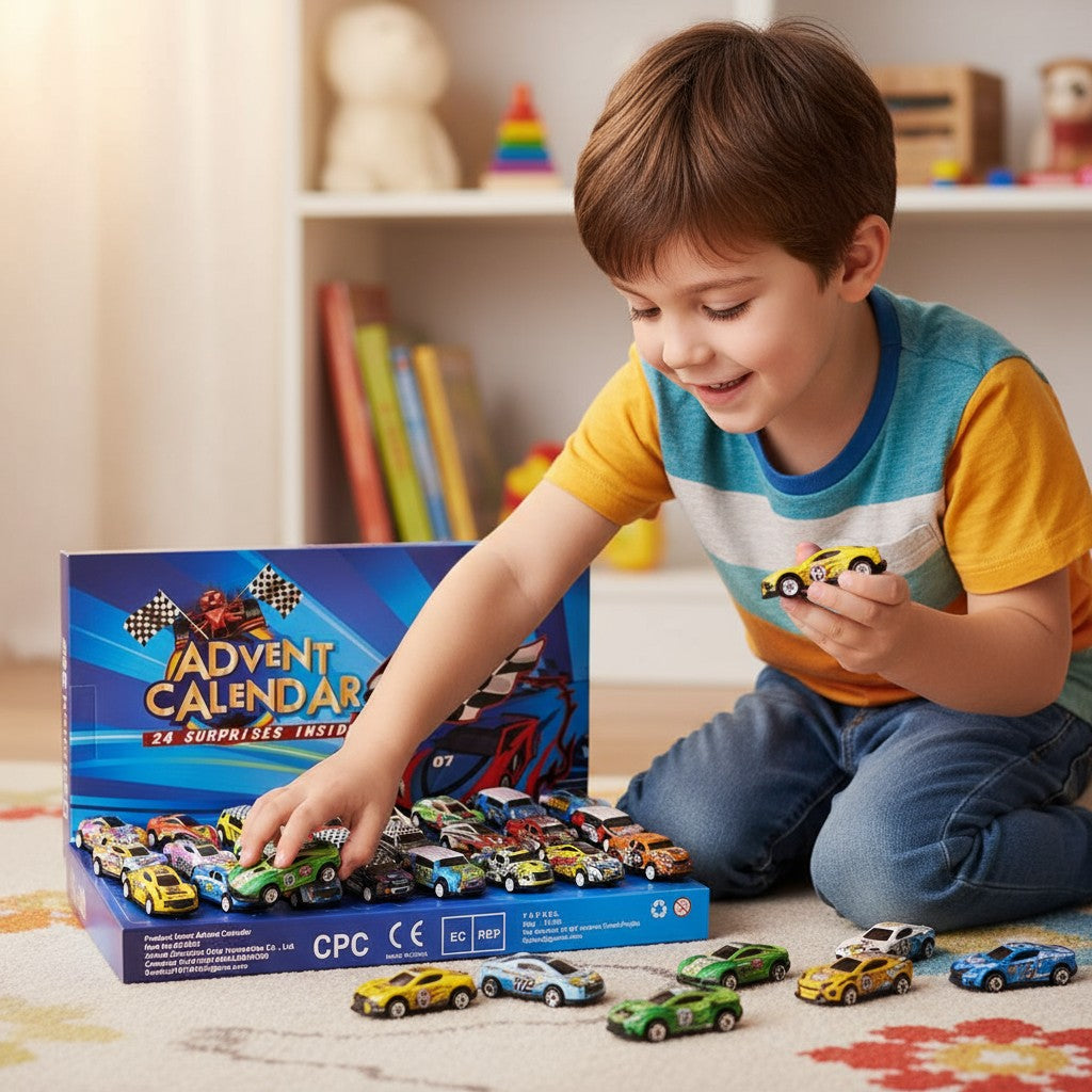 Racing Car Advent Calendar Christmas Gift  - 24 Countdown