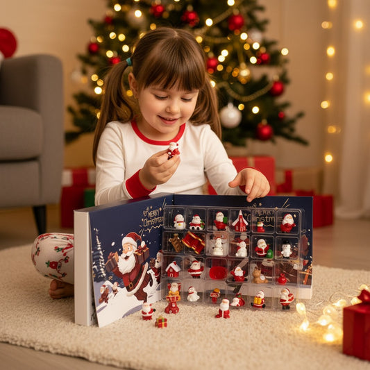 Christmas Advent Calendar gift with 24 Mini Figurines