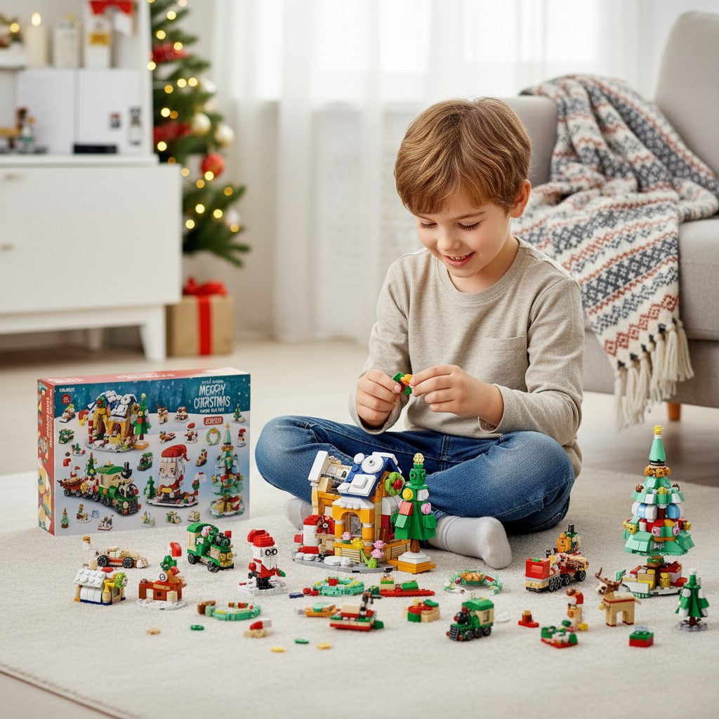 Building Block Christmas Advent Calendar 2025 Gift For Kids