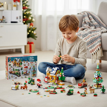 Building Block Christmas Advent Calendar 2025 Gift For Kids