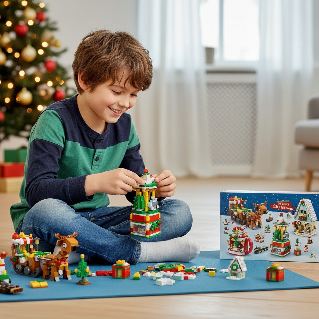 Building Block Christmas Advent Calendar 2025 Gift For Kids