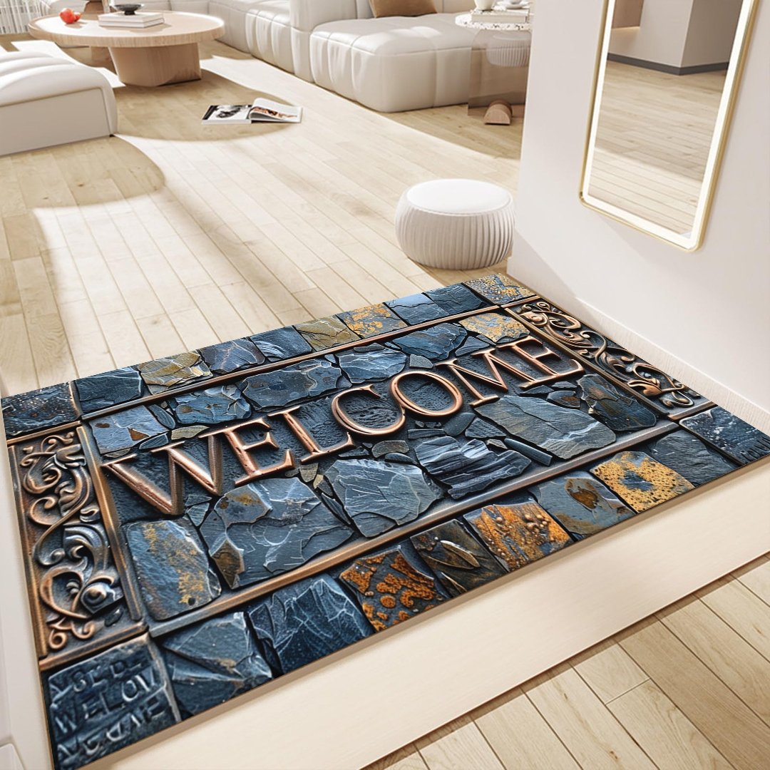 3D Stone Doormat for Home Entrance - Stylish, Durable, and Inviting