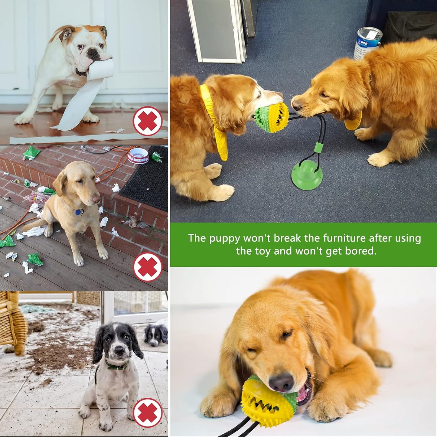 Dog Chew Toys for Aggressive Chewers Puppy Training Rope Puzzle Ball