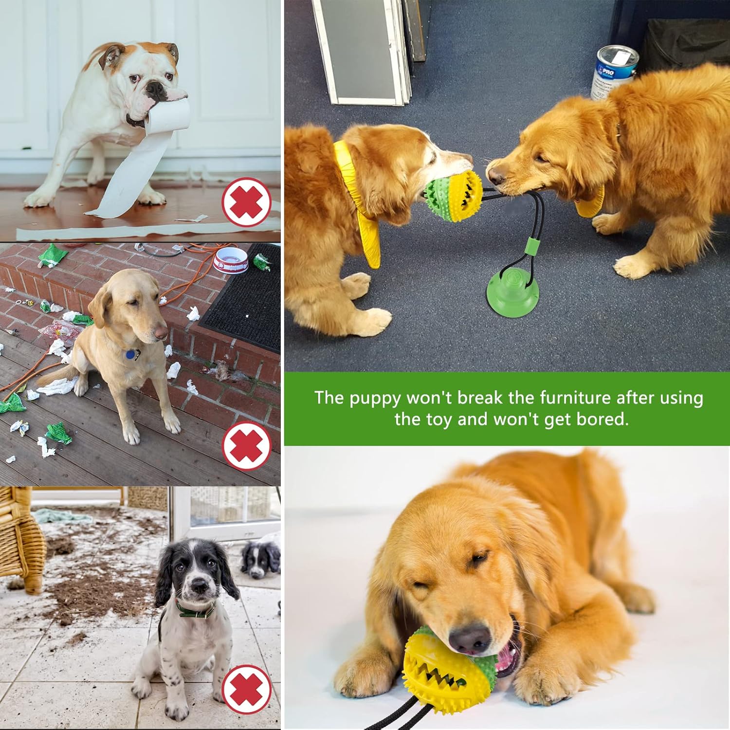 Dog Chew Toys for Aggressive Chewers Puppy Training Rope Puzzle Ball