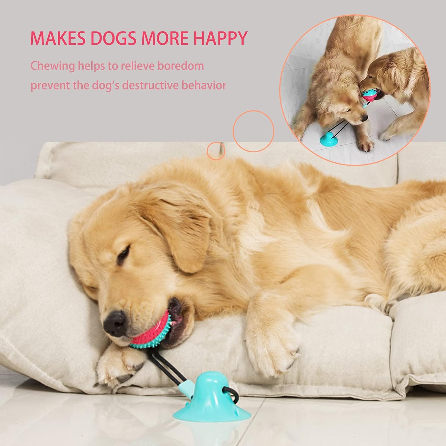 Dog Chew Toys for Aggressive Chewers Puppy Training Rope Puzzle Ball
