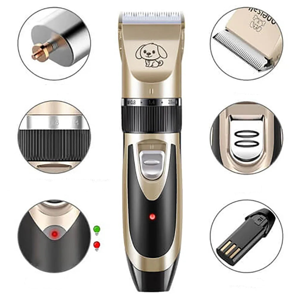 Dog Fur Trimmer Set Silent Electric Grooming Clippers